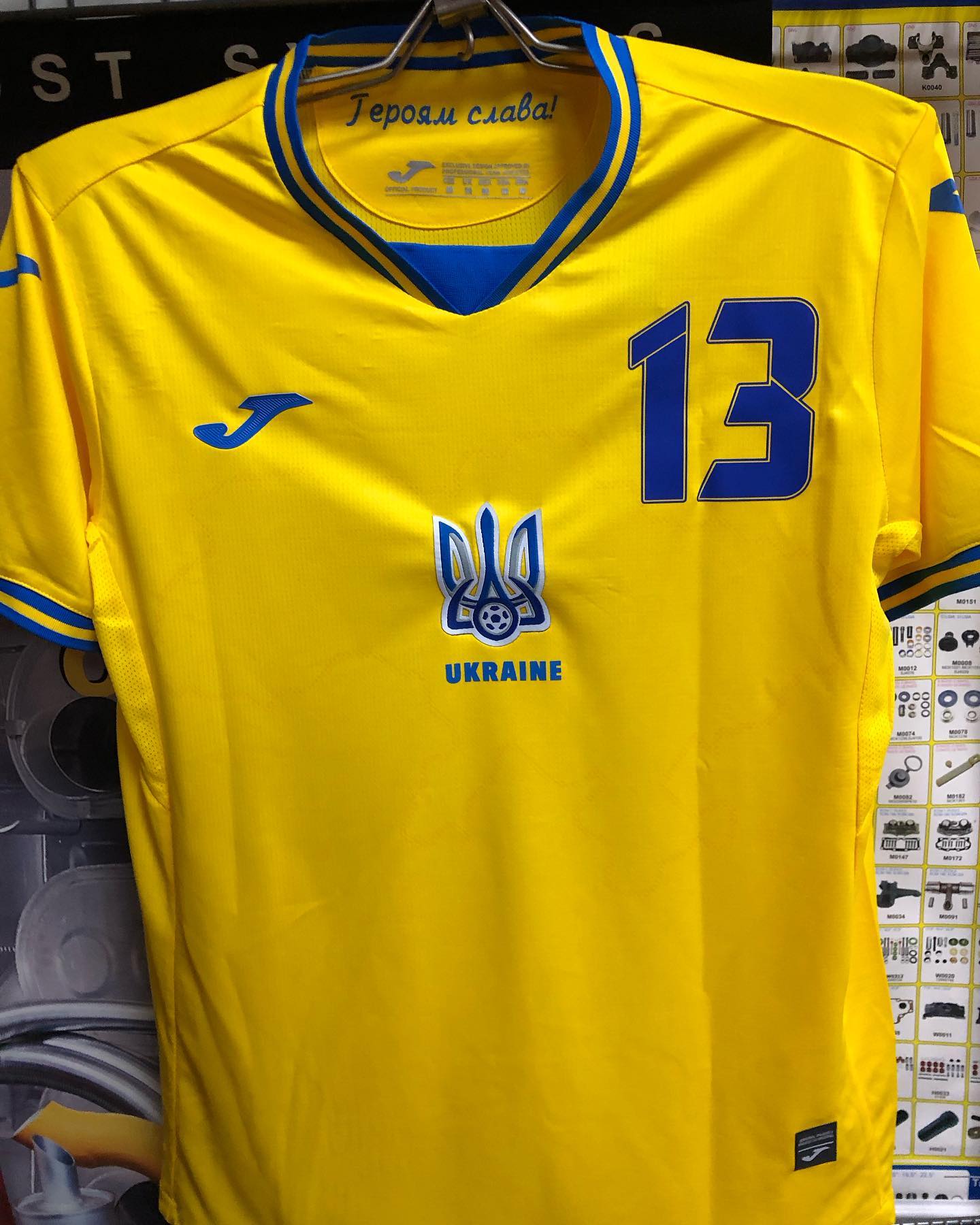 Ігрова футболка збірної України від Ігоря Корсуна. Ракурс № 2.